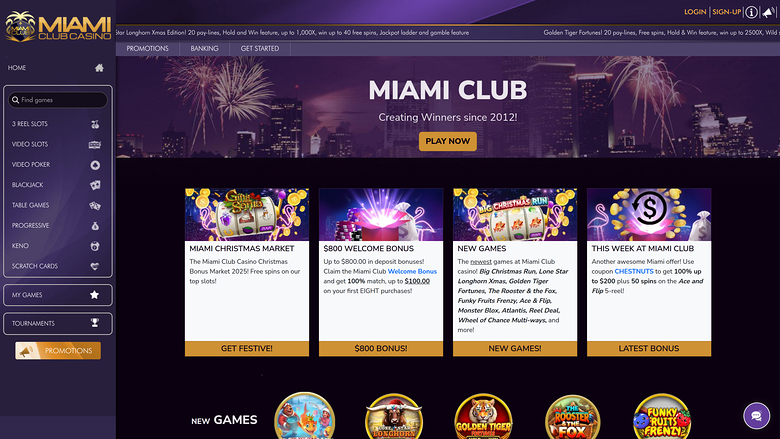 Miami Club Casino — Homepage