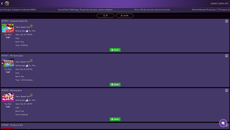 Miami Club Casino — Tournaments