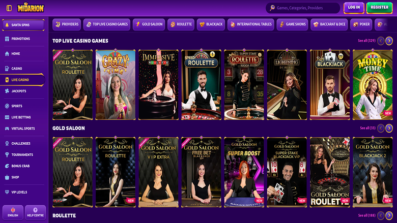 Midarion Casino — Livedealer