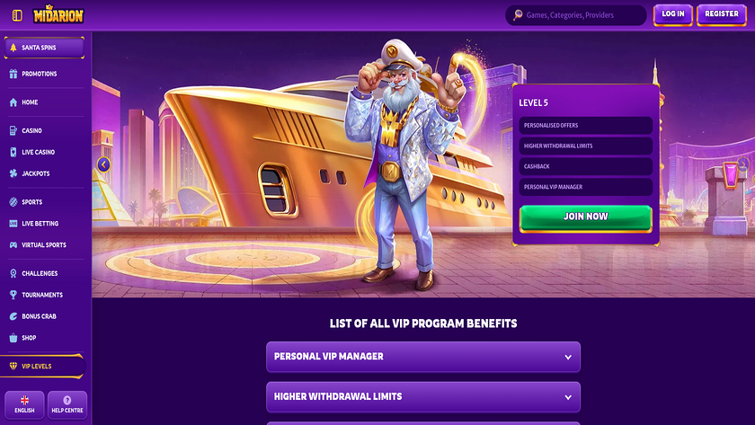 Midarion Casino — VIP section