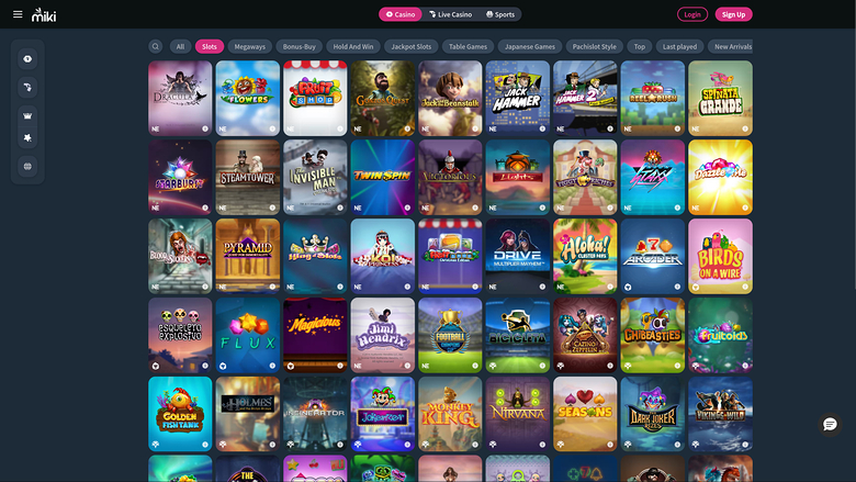 Miki Casino — Games lobby