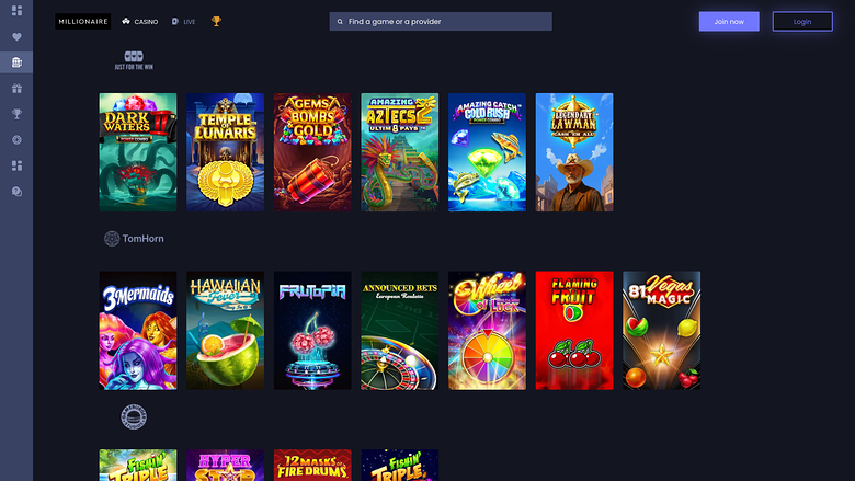 Millionaire Casino — Games by studio