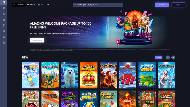 Millionaire Casino — Homepage