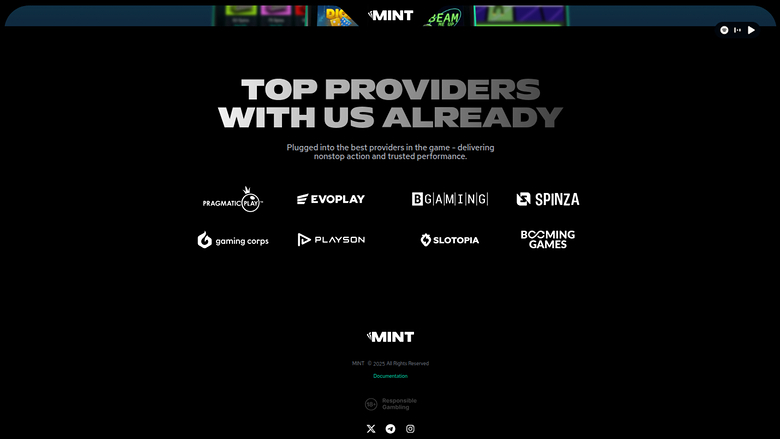 Mint.io Casino — Games by studio