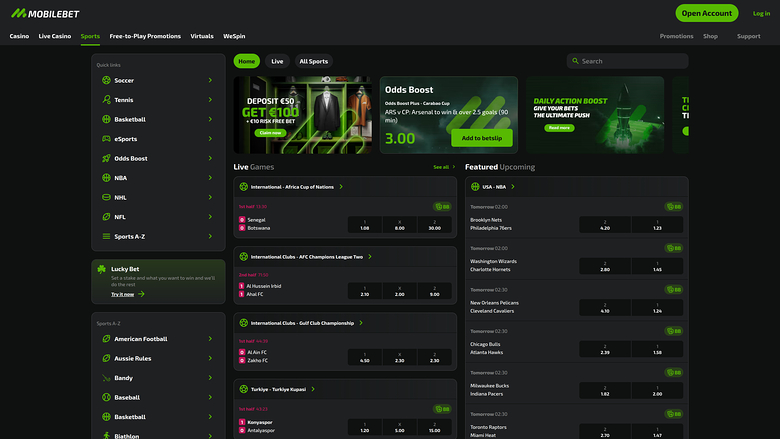 Mobilebet Casino — Sportsbook on mobile