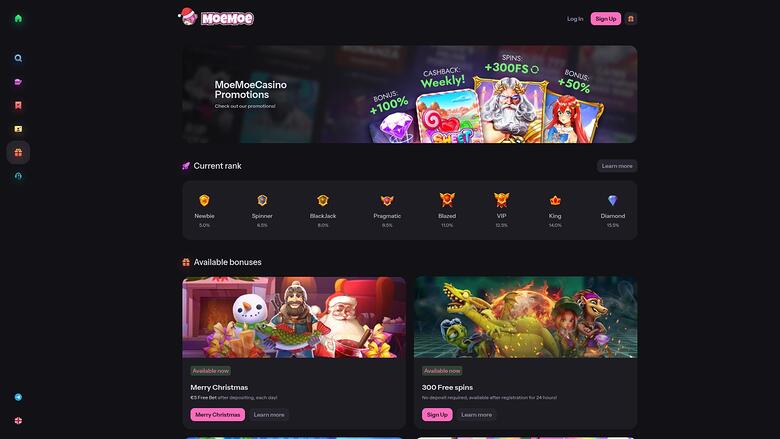 MoeMoe Casino — Promotions page