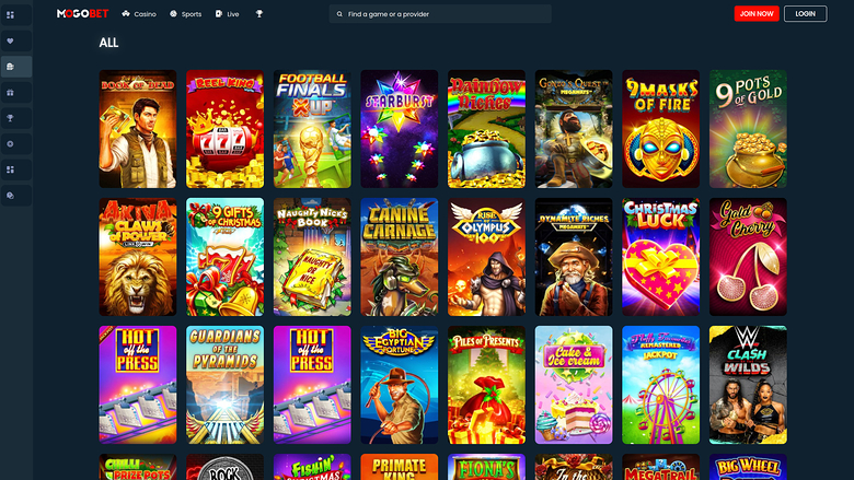 MogoBet Casino — Games lobby