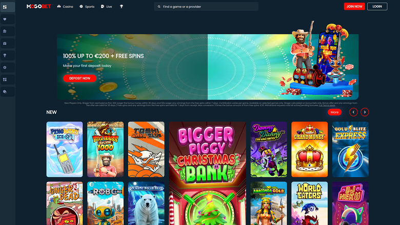 MogoBet Casino — Homepage