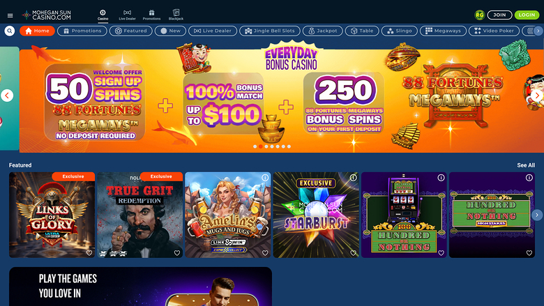 Mohegan Sun Casino — Homepage