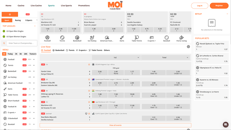 Moi Casino — Sportsbook