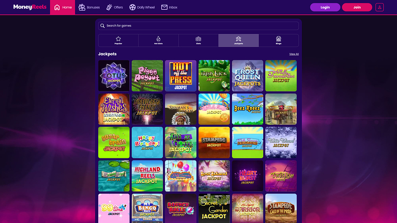 Money Reels Casino — Jackpot games
