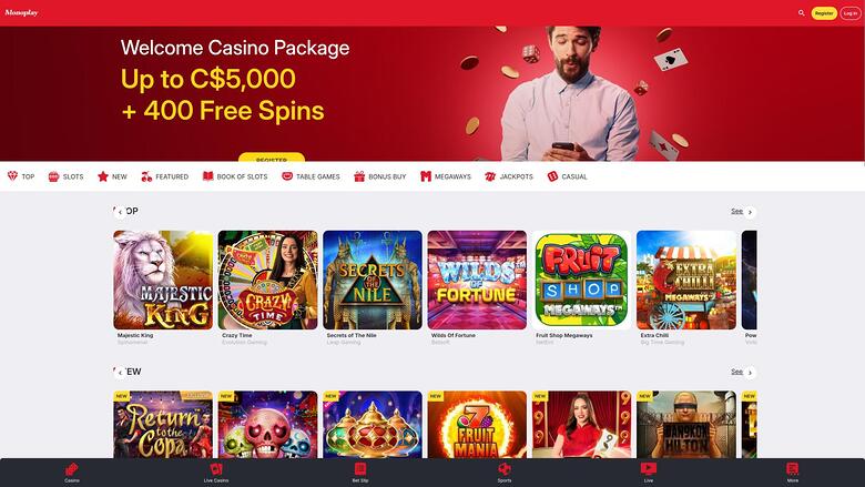 MonoPlay Casino — Homepage