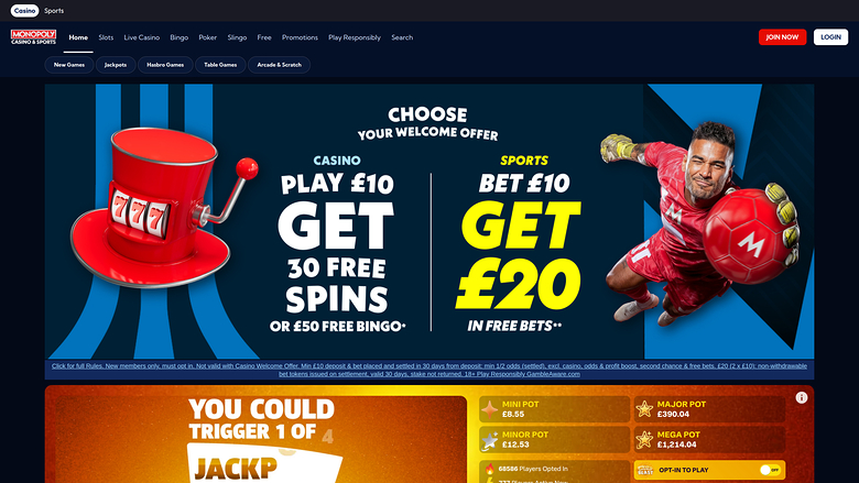 Monopoly Casino — Homepage
