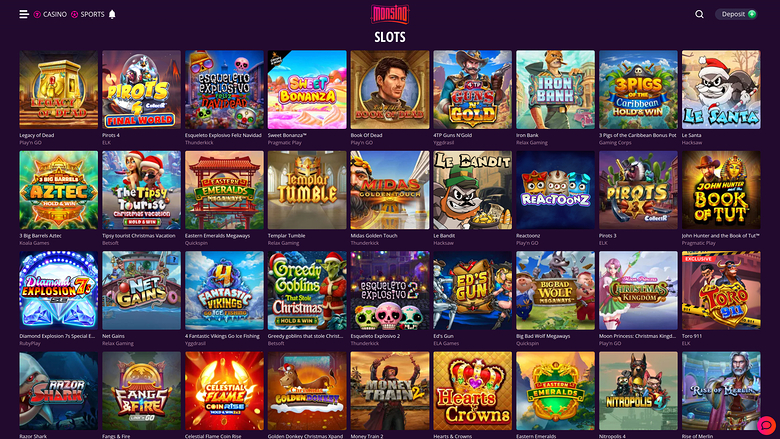 Monsino — Games lobby