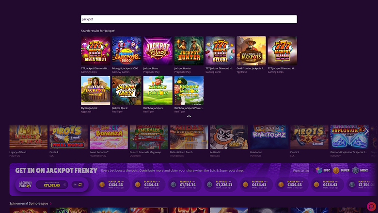Monsino — Jackpot games