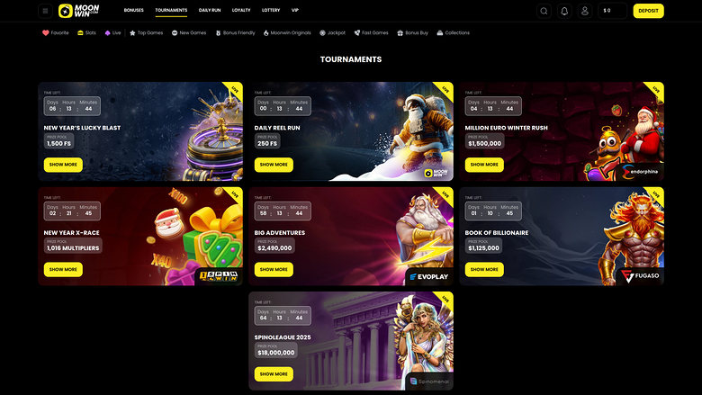 Moonwin Casino — Tournaments