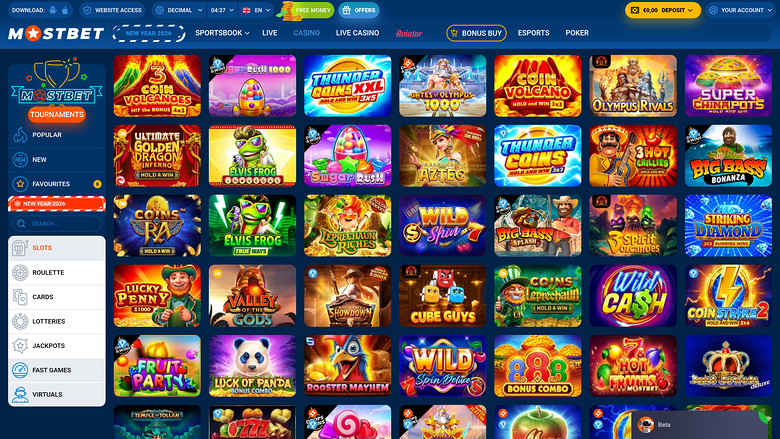 Mostbet Casino — Games lobby