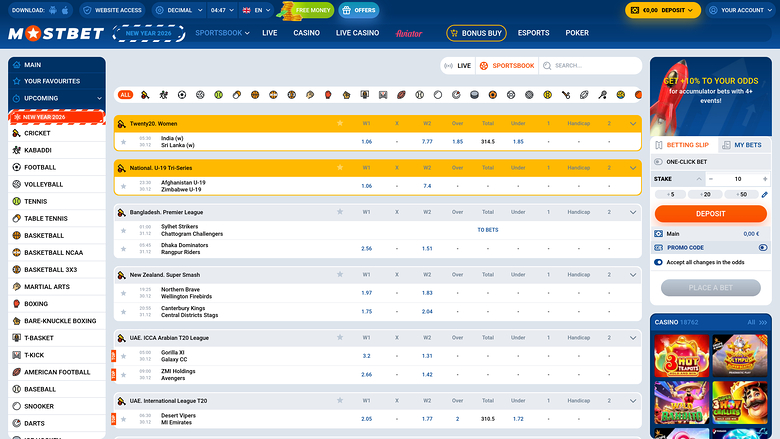 Mostbet Casino — Sportsbook