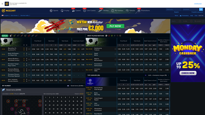 Mozzart Casino — Sportsbook