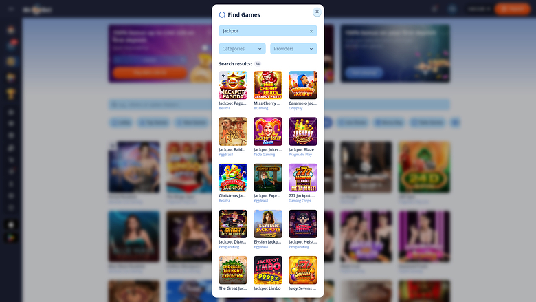 Mr Bet Casino — Jackpot games