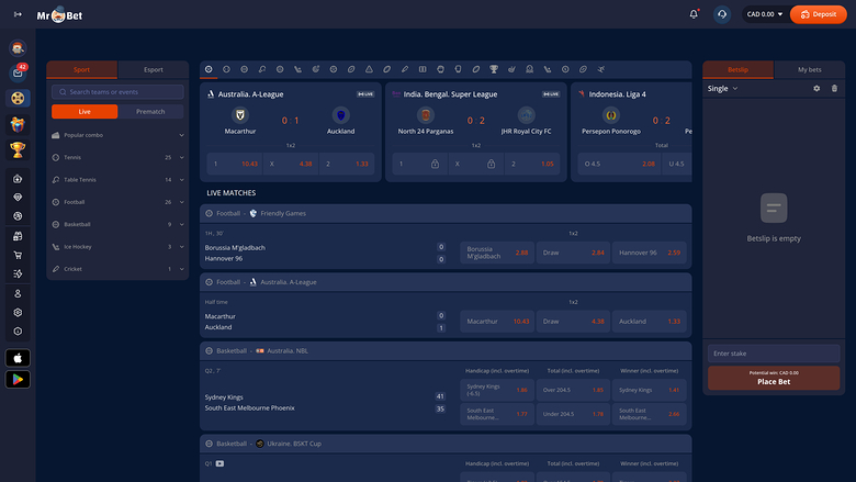 Mr Bet Casino — Live betting