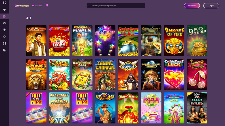 Mr Jack Vegas Casino — Games lobby