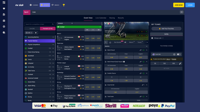 Mr Slot — Sportsbook