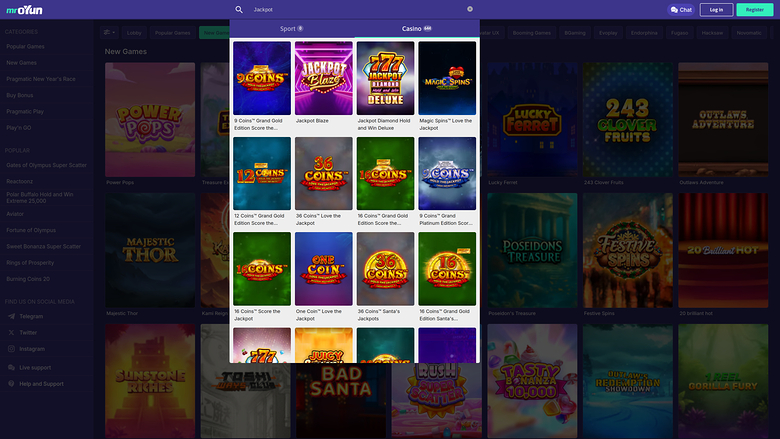 MrOyun Casino — Jackpot games
