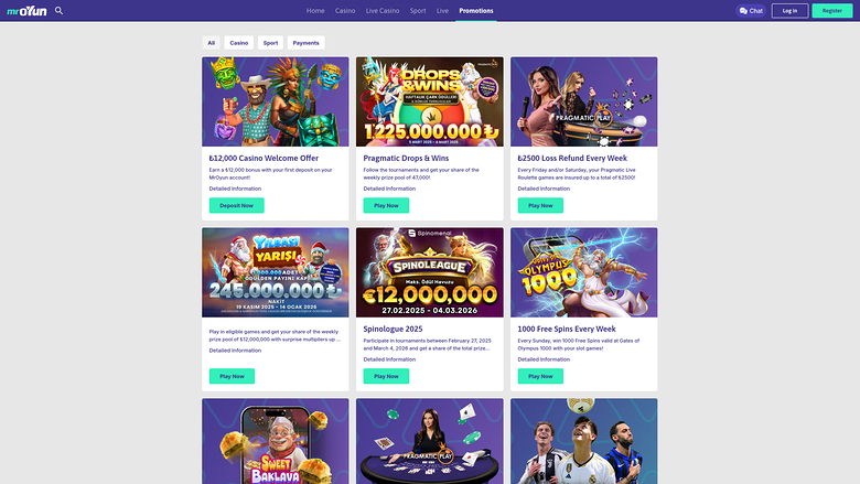 MrOyun Casino — Promotions page