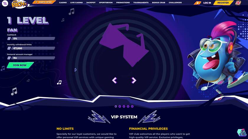 MrPacho Casino — VIP section