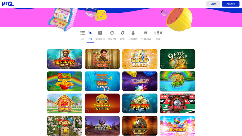 MrQ Casino — Games lobby