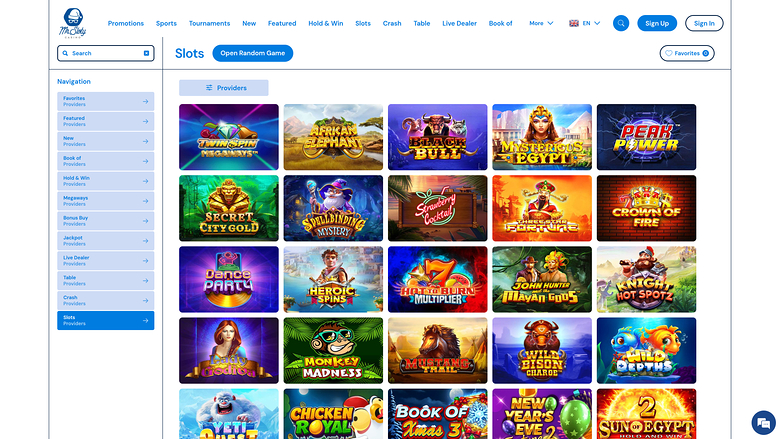 MrSloty Casino — Games lobby