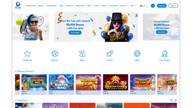 MrSloty Casino — Homepage