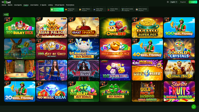 MrXbet Casino — Jackpot games