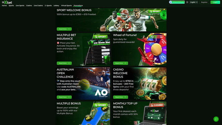 MrXbet Casino — Promotions page