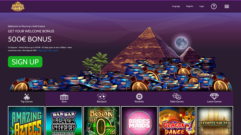 Mummys Gold Casino — Homepage