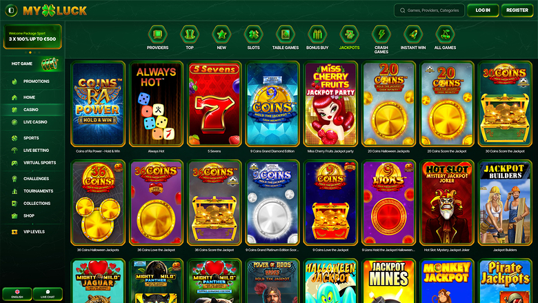 MyLuck Casino — Jackpot games