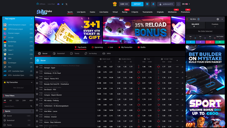 MyStake Casino — Sportsbook