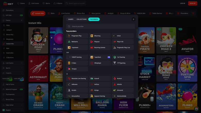 N1 Bet Casino — Games by studio