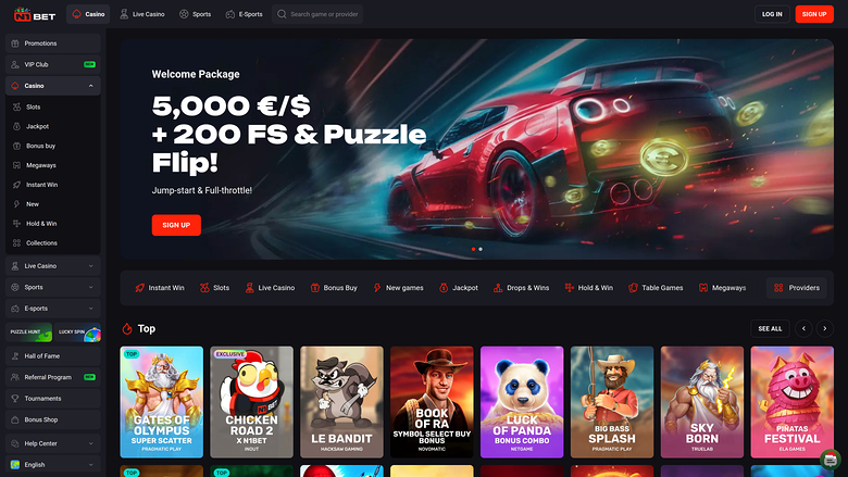 N1 Bet Casino — Homepage