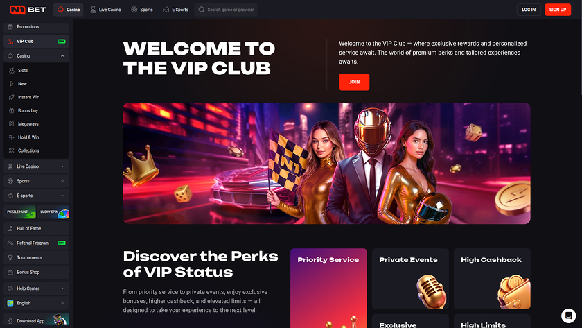 N1 Bet Casino — VIP section