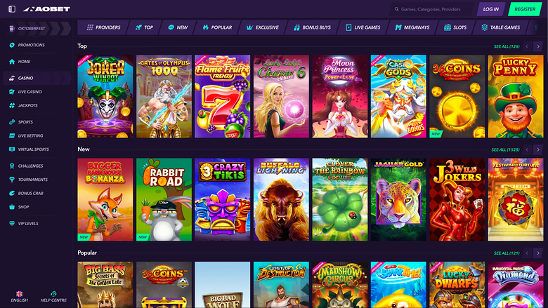 Naobet Casino — Games lobby