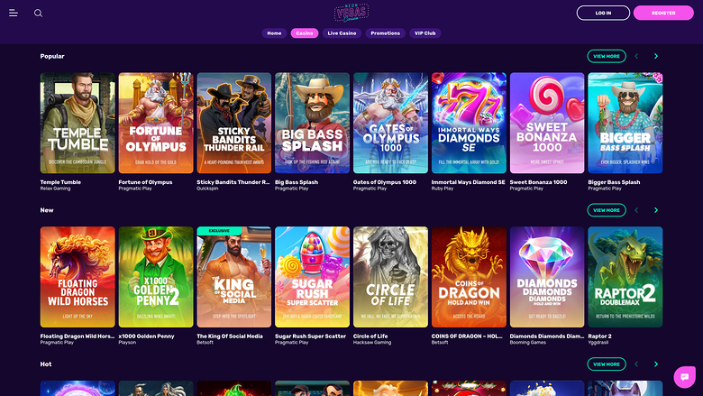 NeonVegas Casino — Games lobby