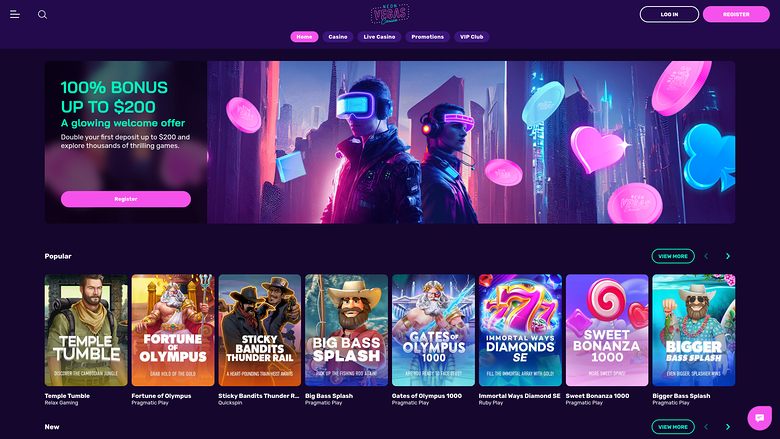 NeonVegas Casino — Homepage