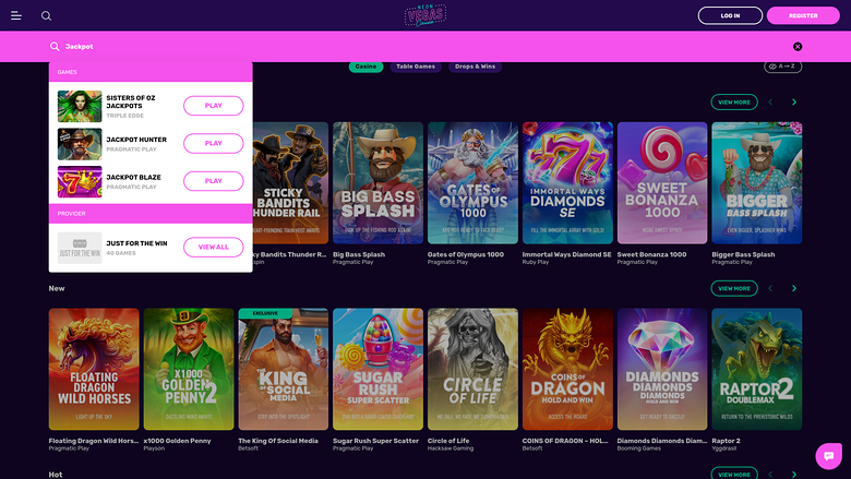 NeonVegas Casino — Jackpot games