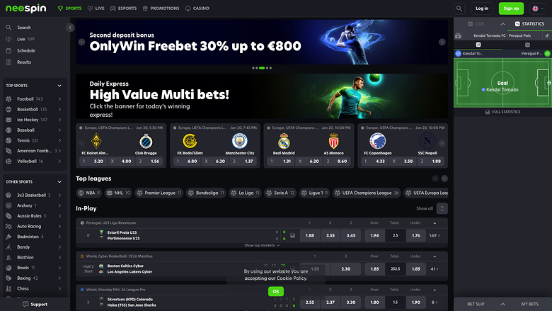 Neospin Casino — Sportsbook