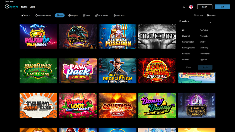 Neptune Play Casino — Games by studio