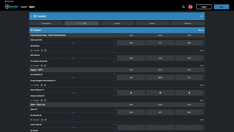 Neptune Play Casino — Sportsbook