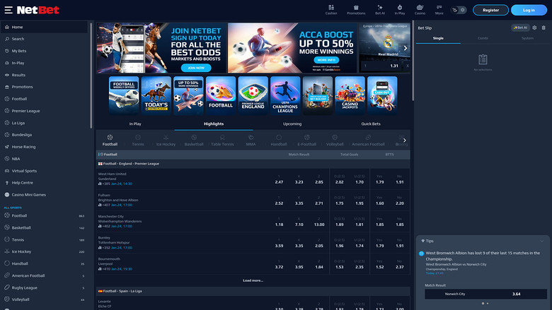 NetBet Casino — Sportsbook