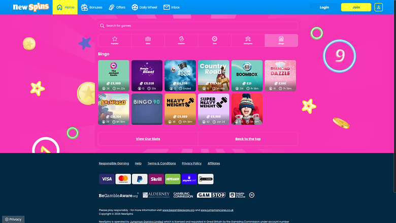 New Spins — Bingo